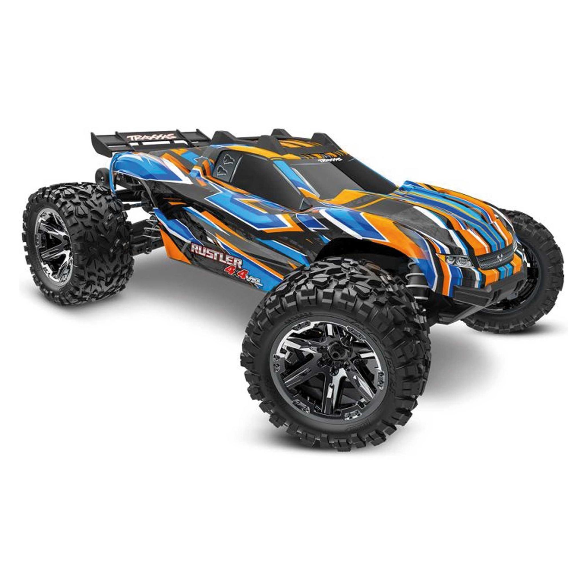 Traxxas Rustler 4x4 Vxl HD ohne Akku und Ladegerät (RTR Ready-to-Run) (TRX67376-4-ORNG)