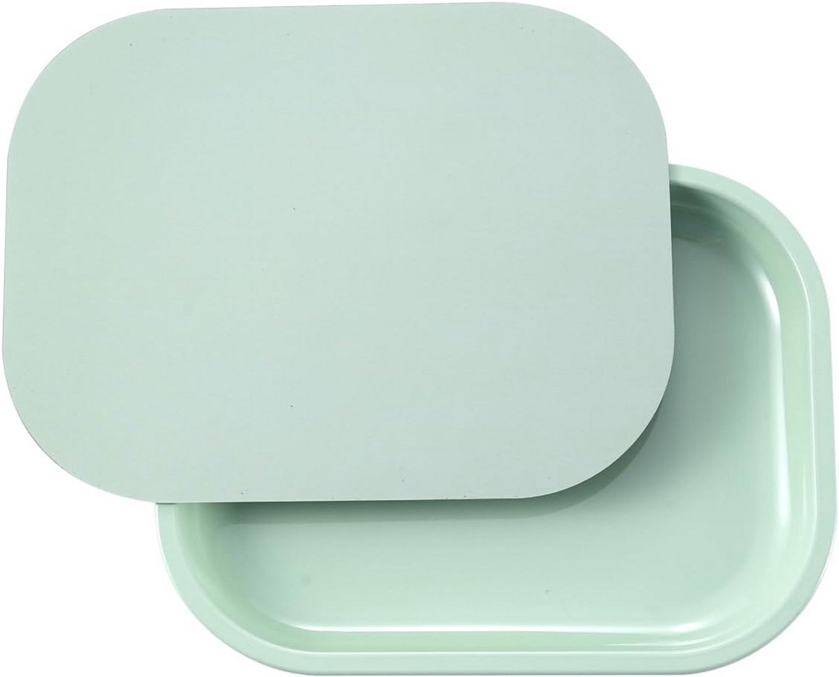 Metalen Dienblad met Magnetisch Morsbestendig Deksel - Klein & Decoratief voor Thee en Snack