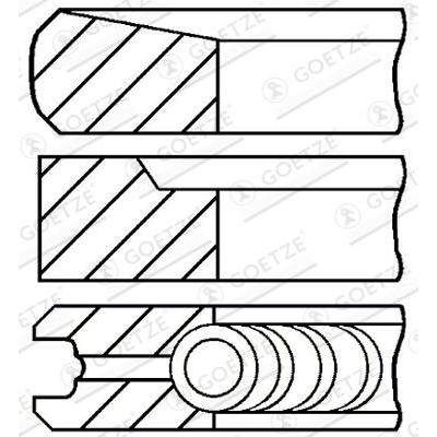 GOETZE ENGINE Kolbenringsatz 0843170000