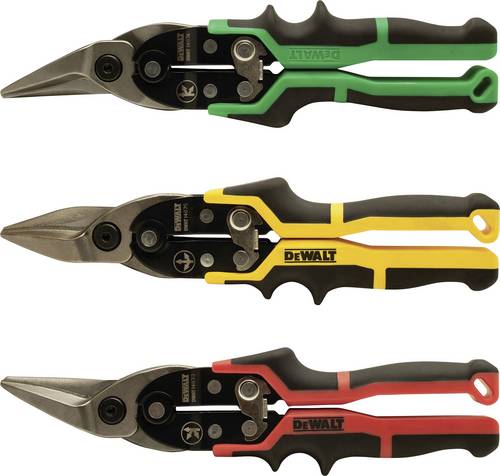 DEWALT Blechscheren ERGO 3er-Set gerade (gelb), links (rot), rechts (grün) DWHT14676-0