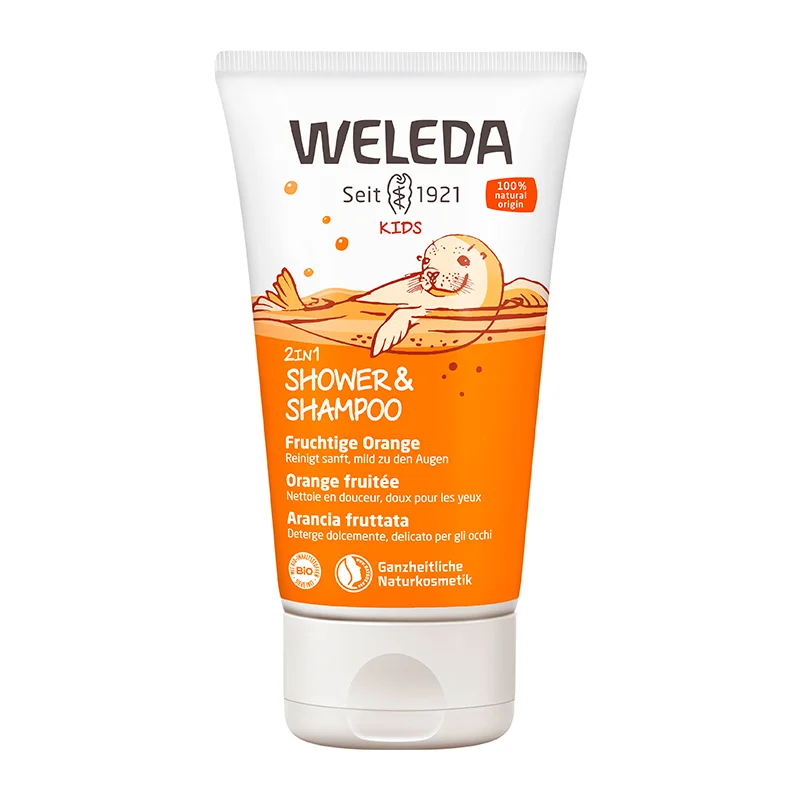 Weleda Kids 2in1 Shower and Shampoo fruchtige Orange, 150ml 007511CH