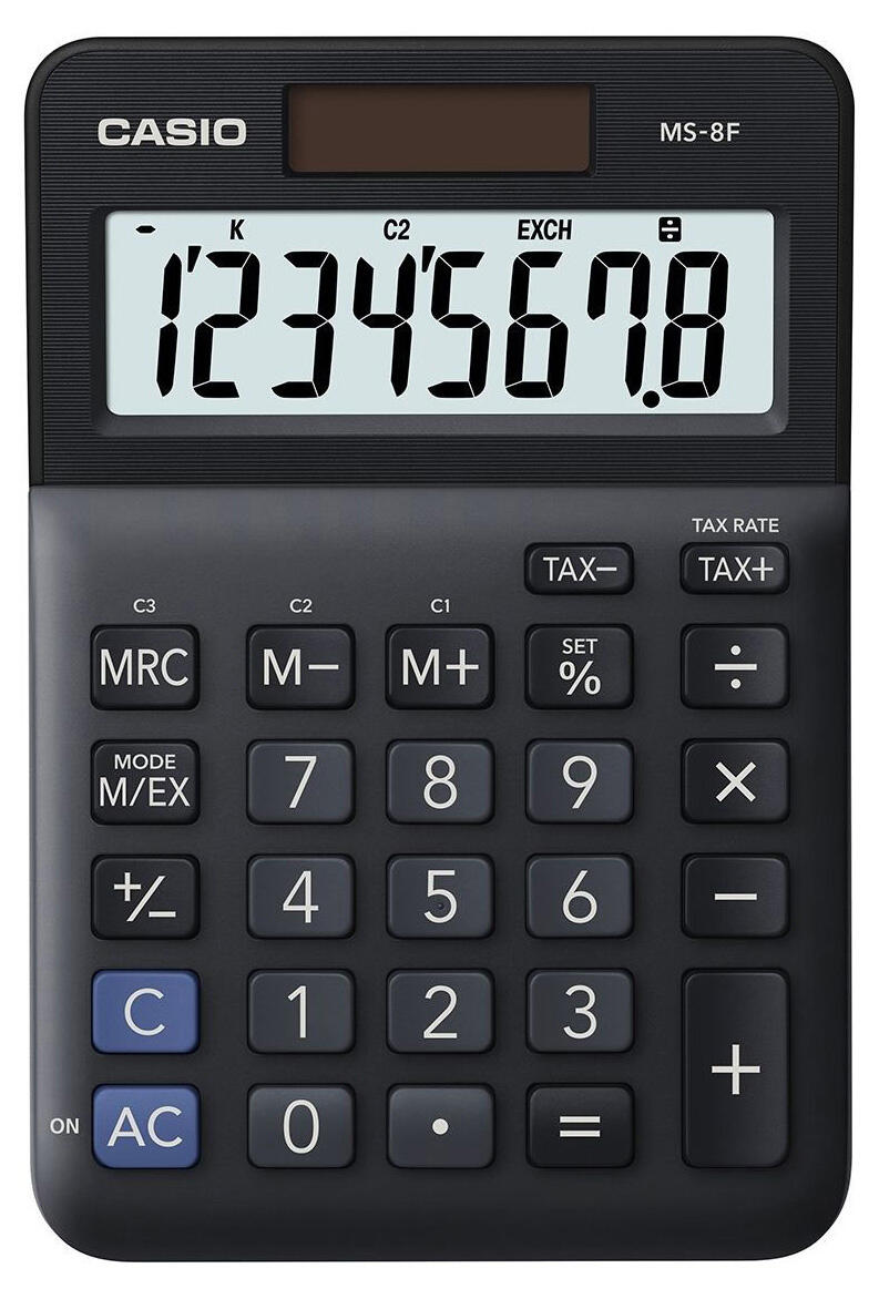 CASIO Tischrechner MS-8F schwarz MS-8F-WA-EP