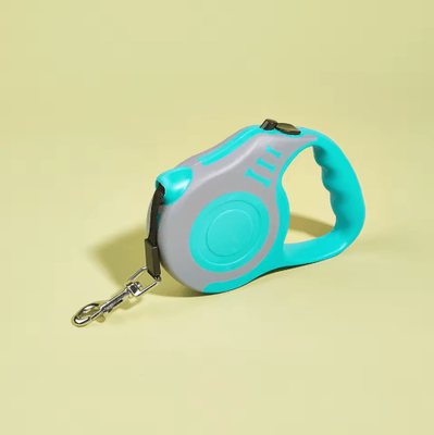 Inspire Picks Durable Retractable Dog Leash For Small Dogs With Automatic Lock (3M 5M) turquoise And Gray 3m