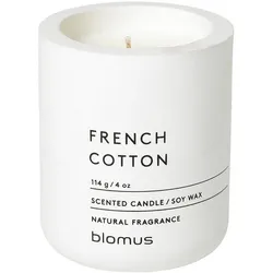 blomus FRENCH COTTON Duftkerze 8 cm weiß