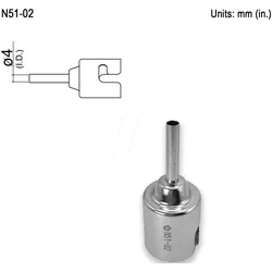 HAK N51-02 - Heißluftdüse N51-02, Schnellwechseltyp, Single, 4,0 mm