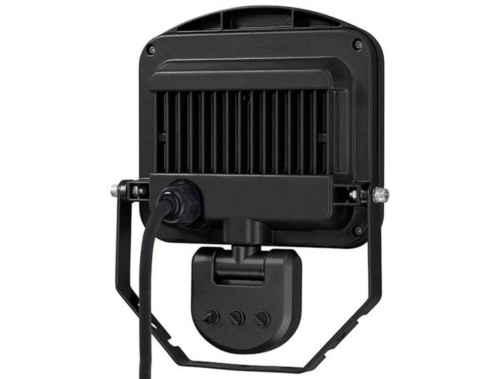 Ledino Strahler Charlottenburg Sensor schwarz 3.000K 20W, schwarz, Aluminium, Modern, LED Außenleuchte
