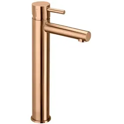 Herzbach Design iX PVD Waschtischarmatur 21.133200.2.39 L-Size, erhöhter Schaft, ohne Ablaufgarnitur, Copper Steel