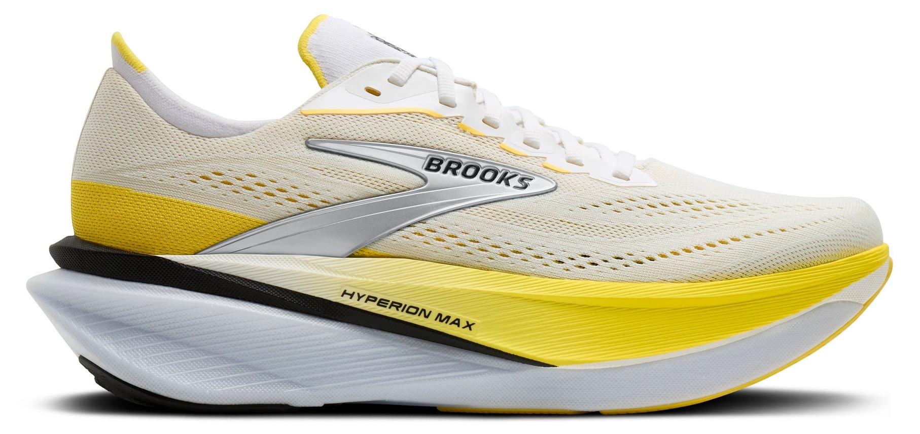 Brooks Hyperion Max 4 - white/cyber yellow/black, Größe:14