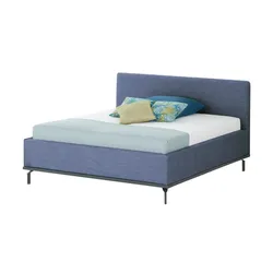 Musterring Polsterbett mit Bettkasten Delphi Variante D ¦ blau ¦ Maße (cm): B: 178 H: 118
