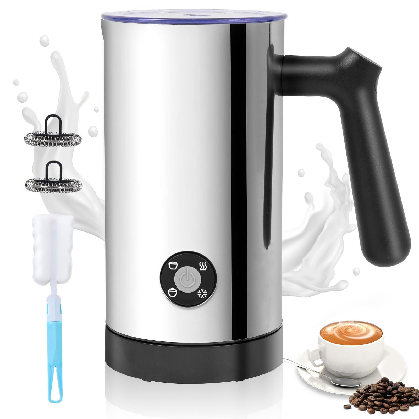 Casimhu Elektrische 4-in-1 melkopschuimer met timer voor warm en koud opschuimen