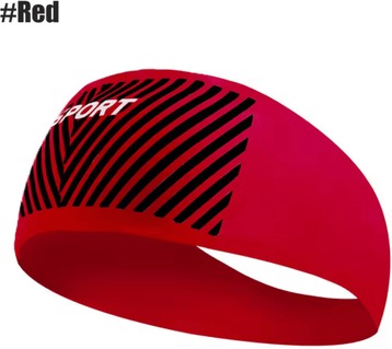 Inspire Picks Absorbent Sports Sweat Headband For Running, Gym, Yoga & Outdoor Fitness red