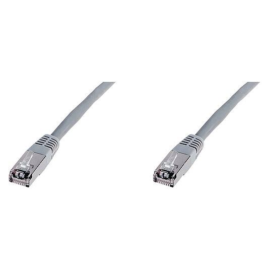 Digitus CAT5e SF-UTP Patchk.,0,5m,Grau (SF/UTP, CAT5e, 0.50 m) (DK-1531-005)