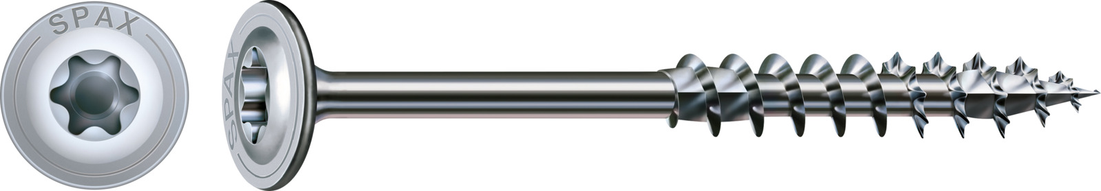 SPAX Holzbauschraube WIROX - Teilgewinde, Tellerkopf, T-STAR plus, 4CUT, WIROX 0251010801605