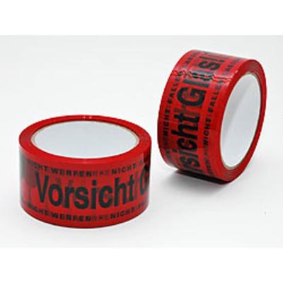 Paketklebeband Warnhinweis 'Vorsicht Glas' Packband braun 66m x 48mm für sicheren Versand, 1 Stück