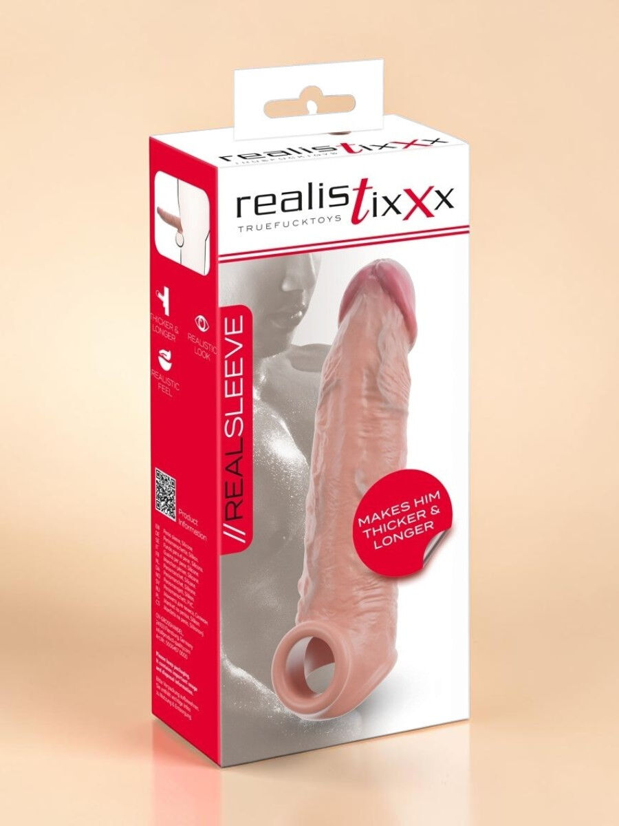 Realistixxx Manchon pénien en silicone doux pour extension et épaississement
