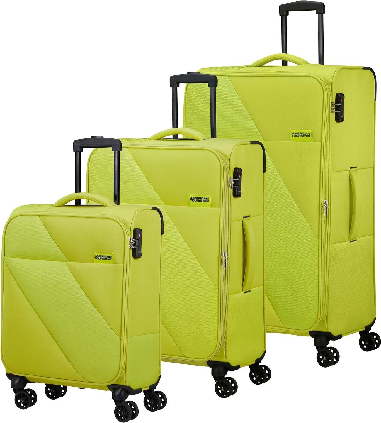 American Tourister Trolley Sun Break 3 PC Set A Lime neongelb 80cm