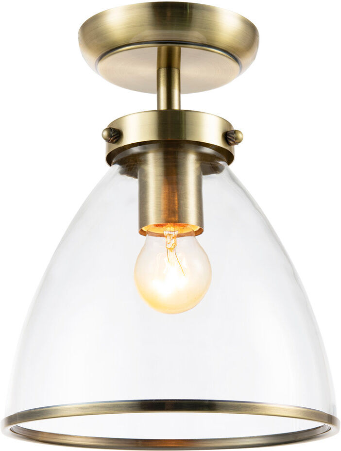 Marlow Home Co. Semi Flush Mount Antique Brass 26cm H X 21cm W X 21cm D
