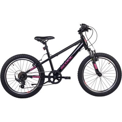 Jugendfahrrad S’COOL "S'COOL Xroc 20-K6 Oxid/Pink" Gr. 29, schwarz (oxid, pink), Fahrräder, Kinder, 29cm, 20 Zoll (50,80cm)