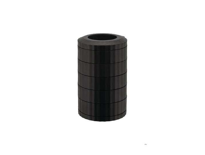 Alessi - Distributeur de capsules de café Plissé - Noir - Résine thermoplastique - Designer Michele de Lucchi