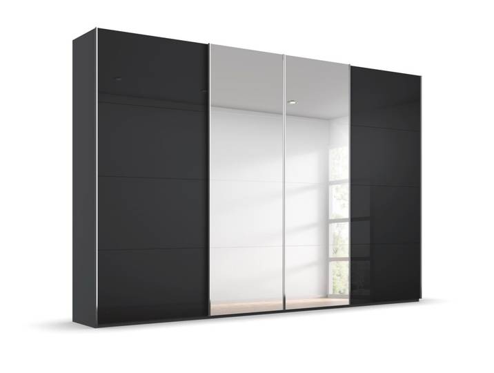 Novel Schwebetürenschrank SALIGO, grau, Holznachbildung