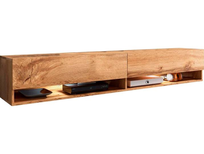 Lowboard HOME AFFAIRE, braun (votan eichefarben, votan eichefarben), B:180cm H:30cm T:32cm, Sideboards, Lowboard, Breite 180 cm, stehend und hängend