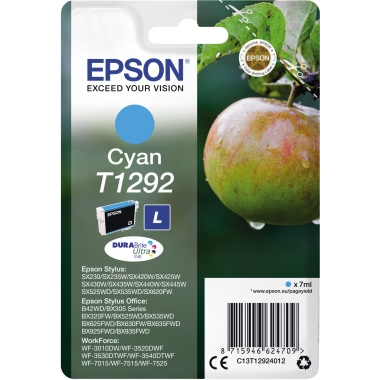 Epson Tinte cyan 7ml Cyan Tintenpatrone ml 7 (C13T12924012)