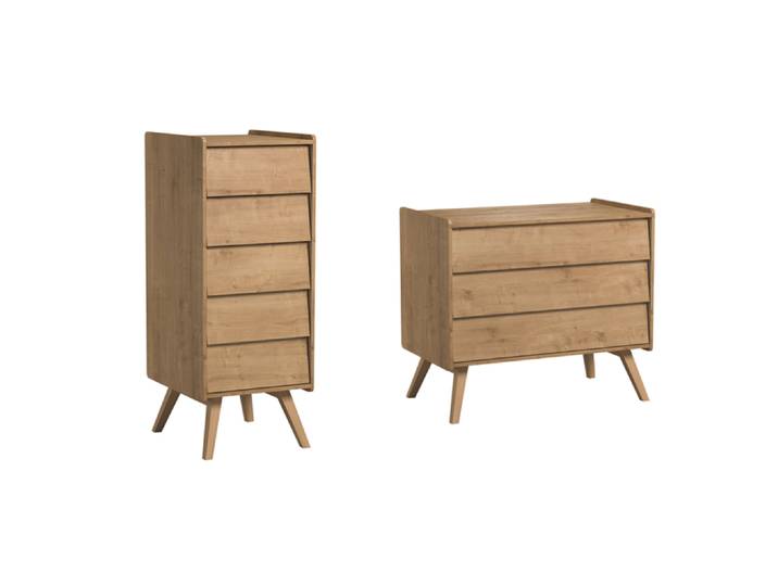 Commode 3 tiroirs et Chiffonnier Vox Vintage Bois