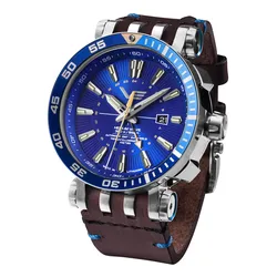 Vostok Europe NH34-575A716BLUE Herrenuhr Automatik GMT Energia Rocket Blau 2 Bänder