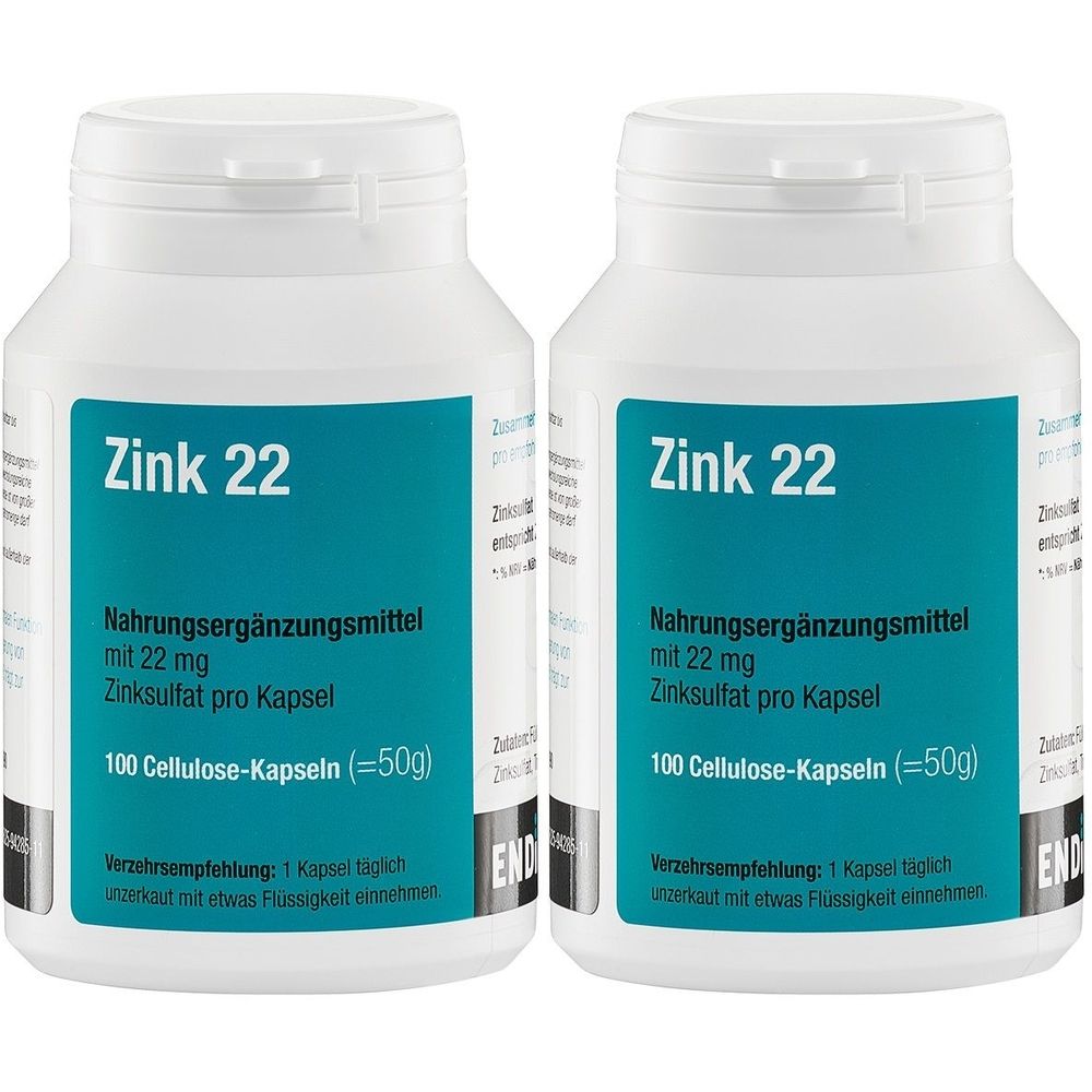 Zink 22 Kapseln 2x 2x100 St