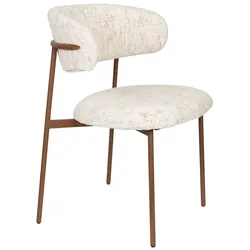 2er-Set White Label Stuhl Claes Stoff Weiß