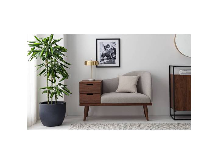 Banc d’entrée Larbro 120 x 82 x 56cm Marron