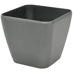 EUROPALMS Dekotopf LUNA-33, eckig, silber