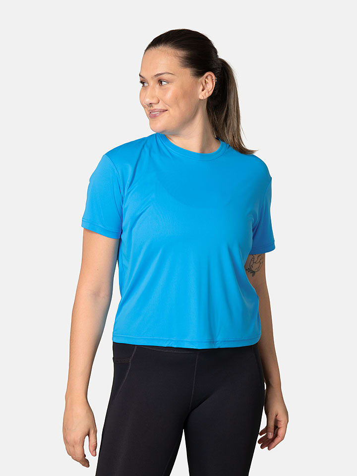KARI TRAA Trainingsshirt "Una" in Blau - XL