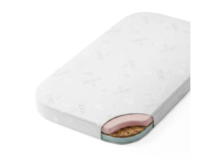 waldin Kokosmatratze groß Babybett 7in1 Ökologische Kokoseinlage, antiallergisch und atmungsaktiv, Bezug waschbar bei 40 Grad