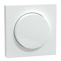 Zentralplatte mit Drehknopf für Dimmer, Typ MEG5250-6035, glänzend, Thermoplast weiß (glänzend), Retail