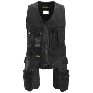 Snickers-Workwear Arbeitsweste Canvas-Werkzeugweste, 4254, schwarz, Größe S