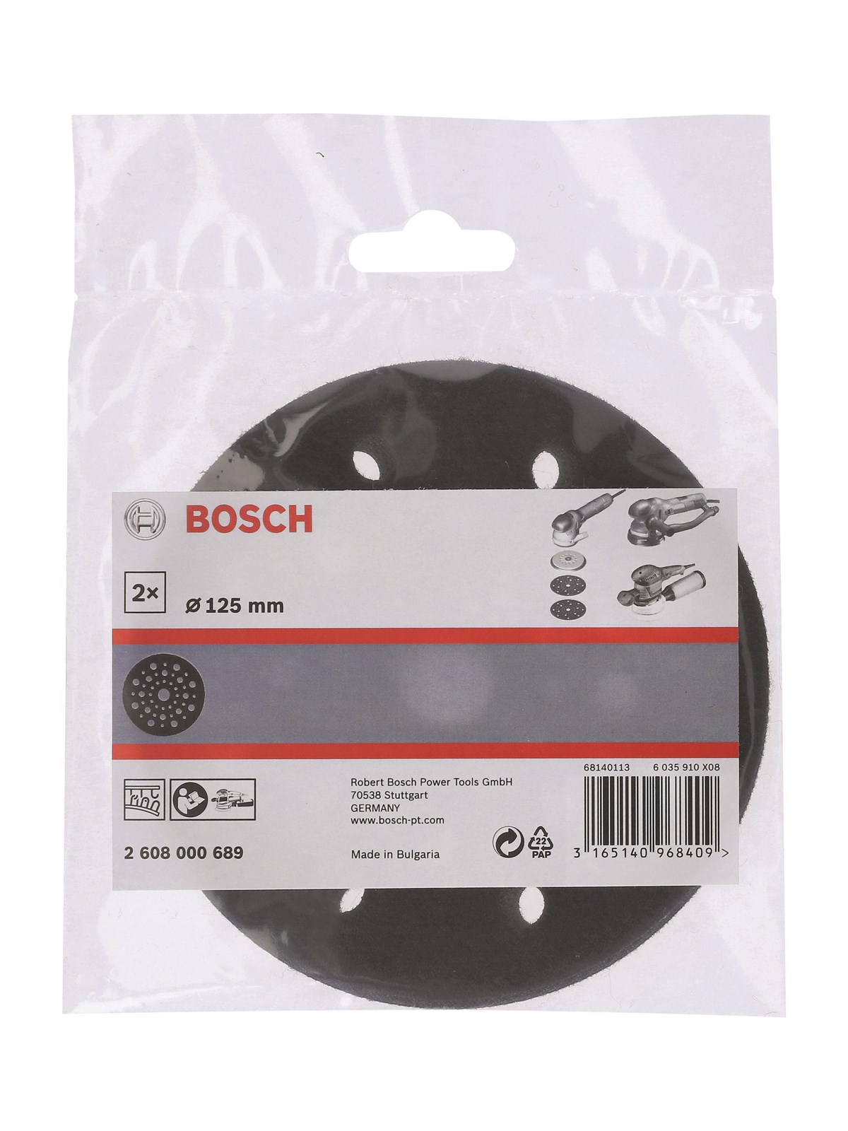 Bosch SLIBETALLERKEN BESKYTTER Ø125MM 2STK.