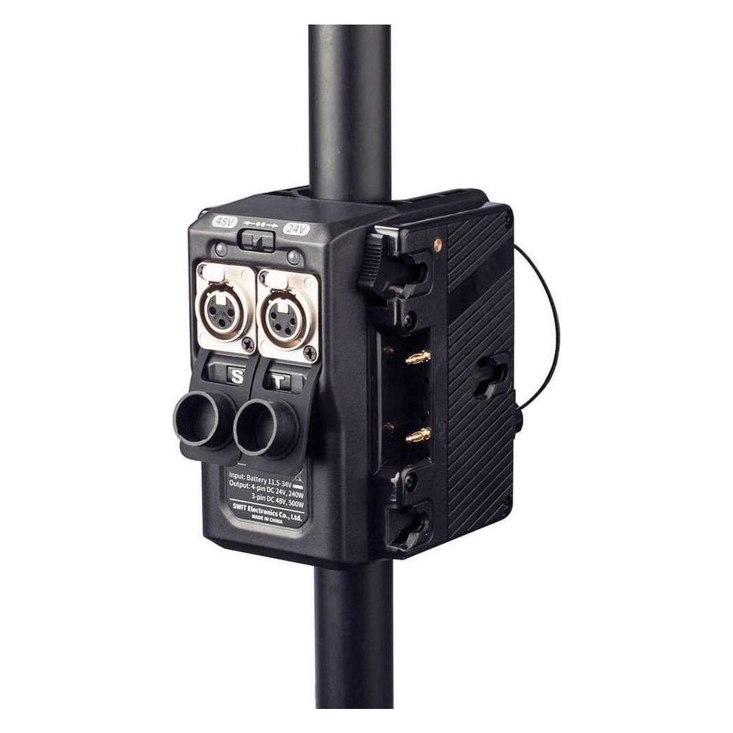 Swit TD-R210S | 500W Super High load 48V/24V Flexible Stand-mounted Adaptor for dual batterieS, V-m (Kamera Akku Ladegerät) (TD-R210S)