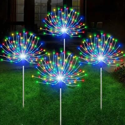 Uplift Picks Solar Garden Firework Lights Create Dazzling Outdoor Displays For Every Celebration multicolor 60 Leds 2 Pcs