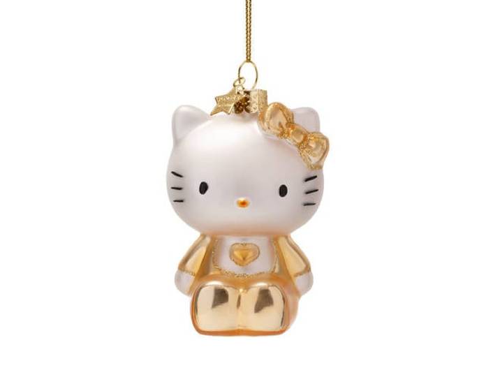 Vondels kerstornament Hello Kitty baby goud