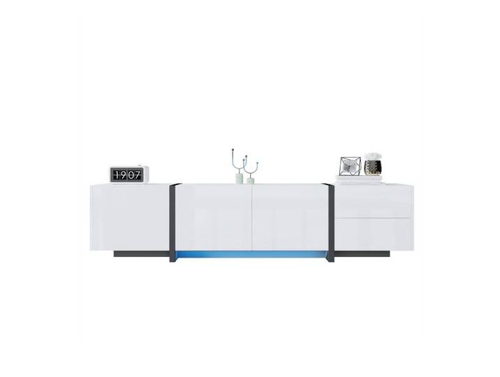 Fine Life Pro TV-Schrank Lowboard / TV‑Schrank / TV‑Lowboard mit schlichten Schranktüren und Schubladen.