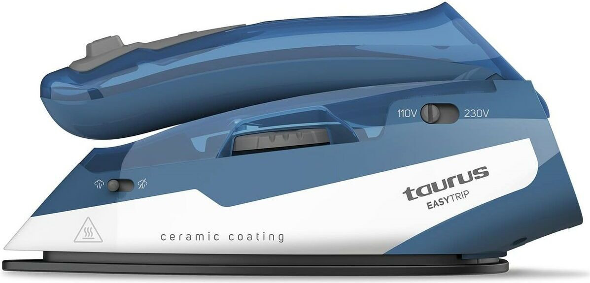 Taurus EasyTrip Stoomstrijkijzer met droogstrijkfunctie, Keramische strijkzool, Blauw/Wit
