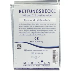 RETTUNGSDECKE 160x220 cm silber/silber 1 St