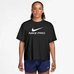 NIKE Pro Dri-FIT T-Shirt Damen 010 - black/white XS