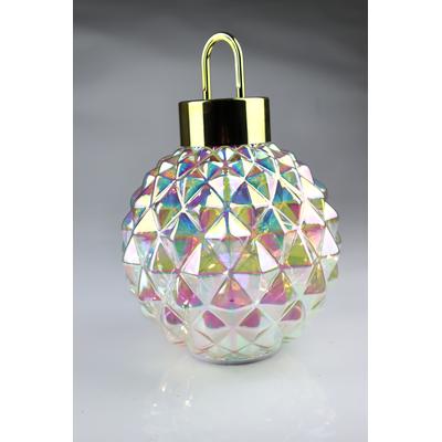 LED Dekoobjekt AM DESIGN "Glaskugel zum aufhängen", bunt (irisierend), H:32cm L:22cm, Leuchten, 22x32 cm