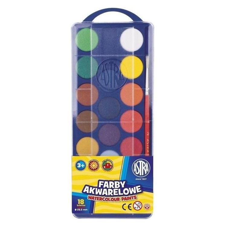 Astra Wasserfarben 18Stück Ø23,5mm (26159)