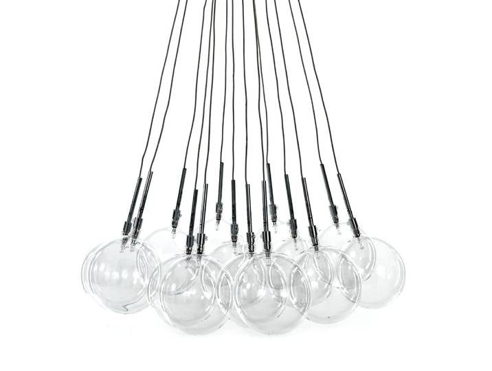 Lustre sphères verre transparent ø60 h80