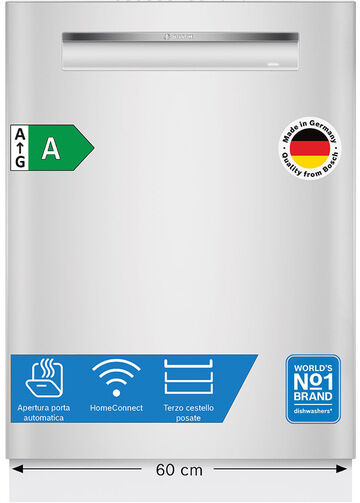 Bosch Serie 4 SMP4ECW72S Lavastoviglie da incasso sottopiano 14 coperti Bianco Classe A