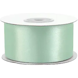 Creativery 38mm Satinband 25m Schleifenband Geschenkband Deko Breites Stoffband Helltürkis