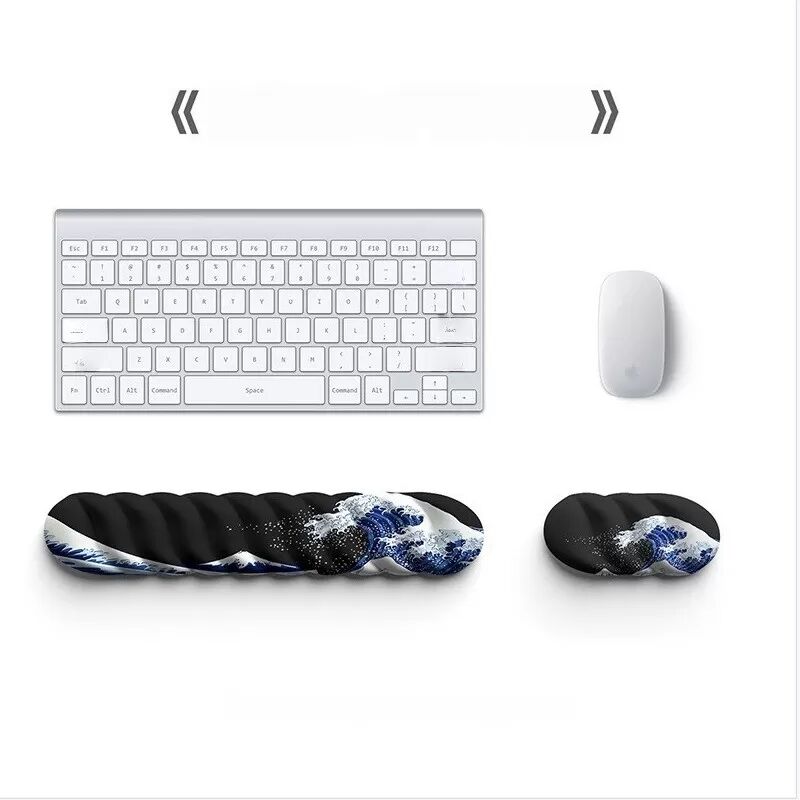 INF Ergonomische Tastatur-Handgelenkauflage und Mauspad-Kombination zur Entlastung bei Handermüdung im Büro Mehrfarbig 2